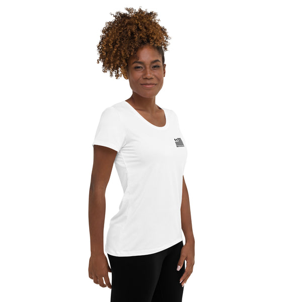 MOTIVEWEAR™ Women’s Athletic Performance Tee (Black Logo)