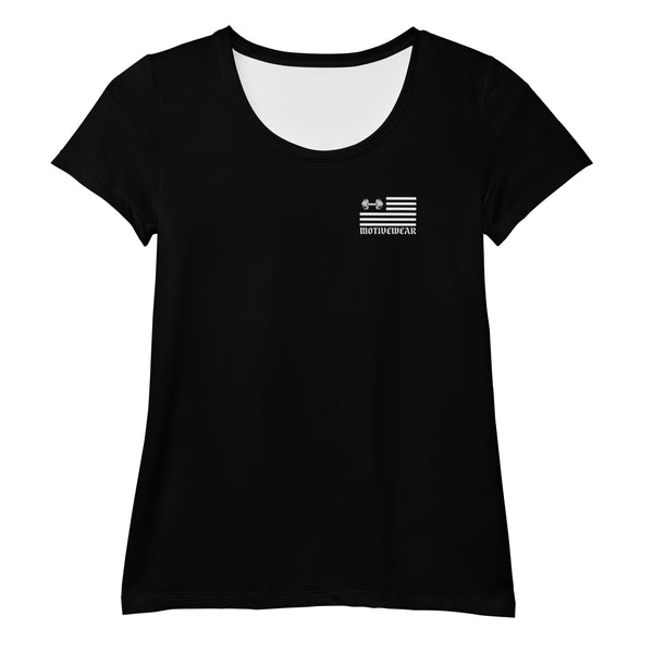 MOTIVEWEAR™ Women’s Athletic Performance Tee (White Logo)
