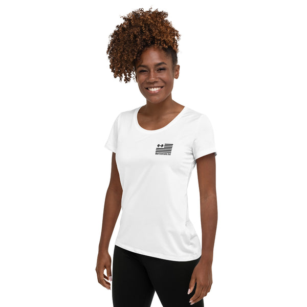 MOTIVEWEAR™ Women’s Athletic Performance Tee (Black Logo)