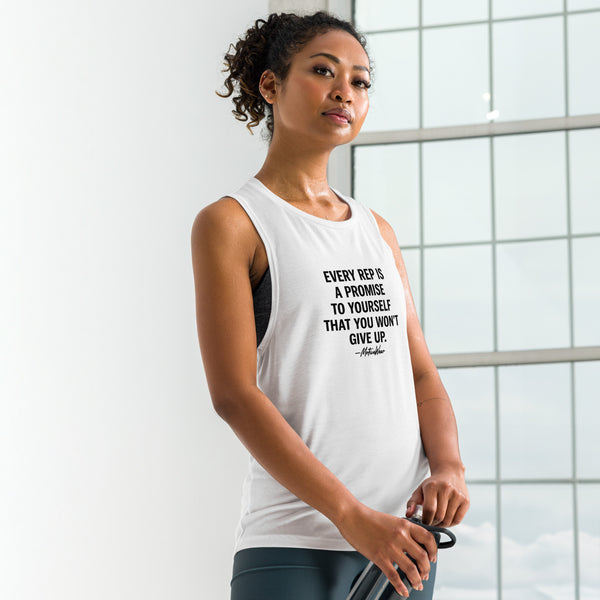 MOTIVEWEAR™ "Every Rep Is a Promise" Women’s Muscle Tank